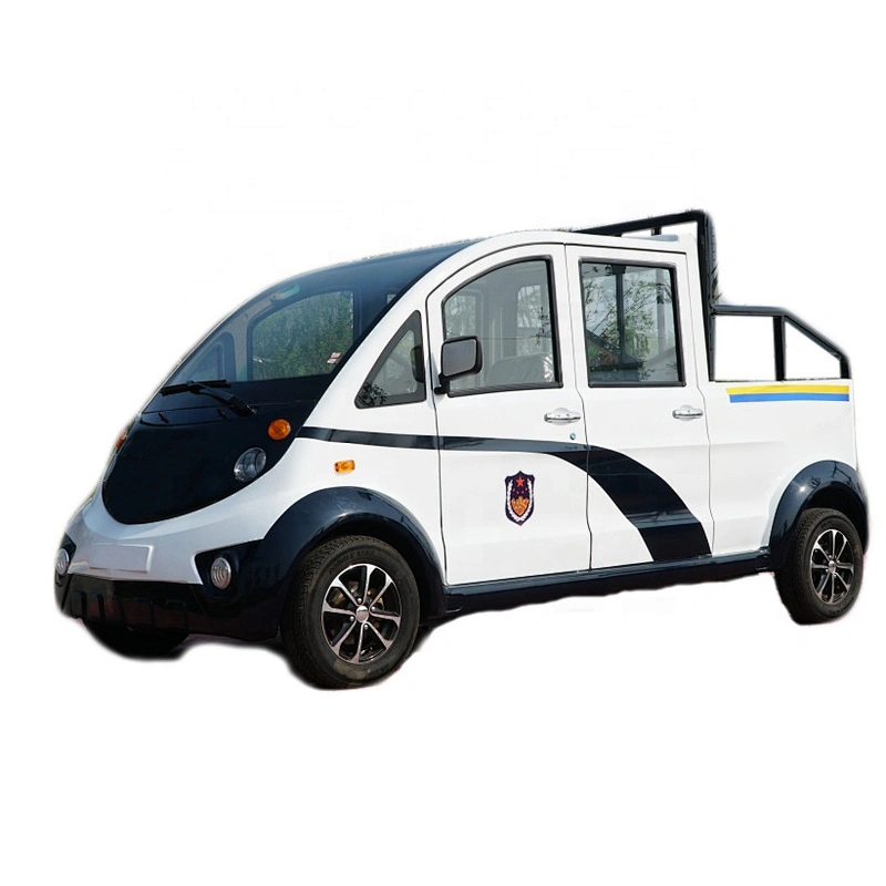 electric car electric patrol car with a rear bucket 4 seat four-wheel electric police car with a trunk