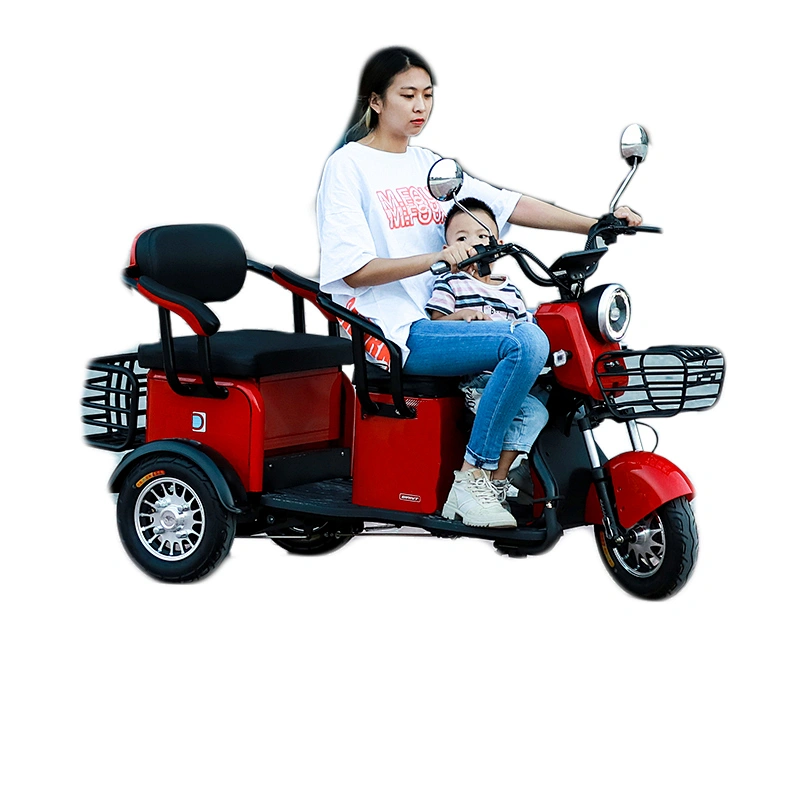 China wholesale electric tricycle 3 wheels electric adult tricycle 4 passenger pick up the kid