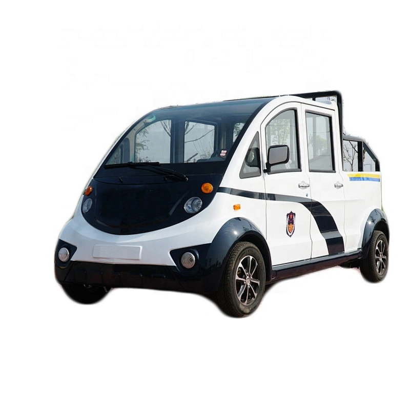 electric car electric patrol car with a rear bucket 4 seat four-wheel electric police car with a trunk
