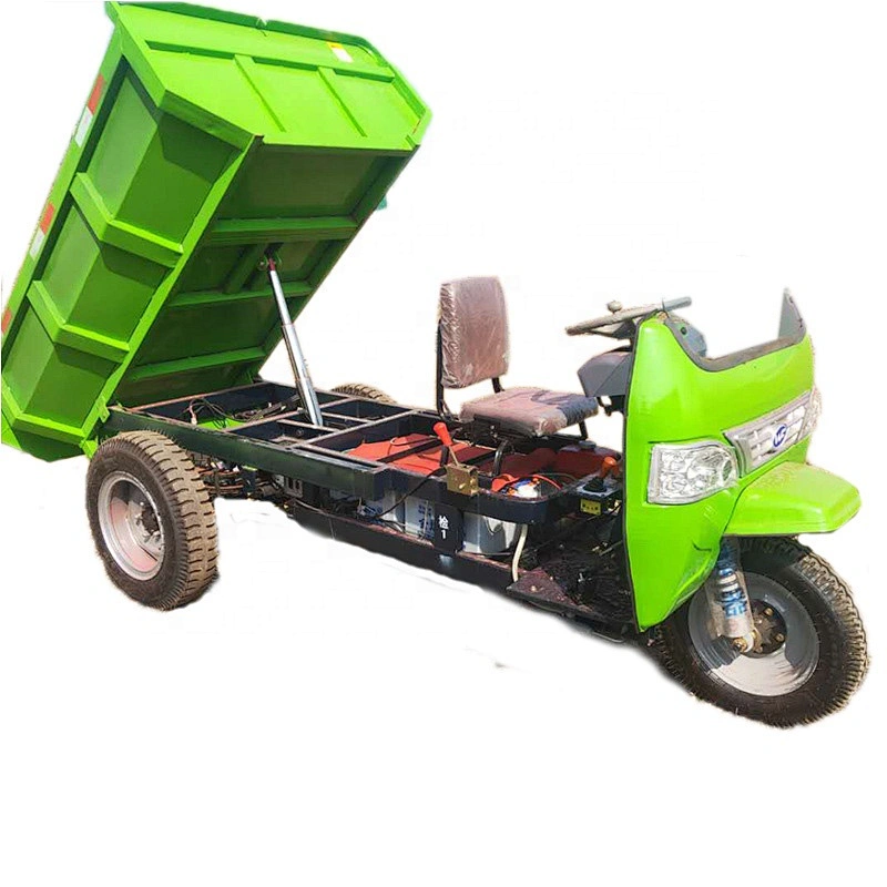 hot selling electric cargo dump truck 2 tons 3 tons three wheel dump tricycle engineering tricycle