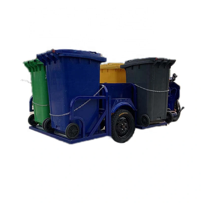 Electric four-bucket garbage truck mini dump truck small cleaning vehicles
