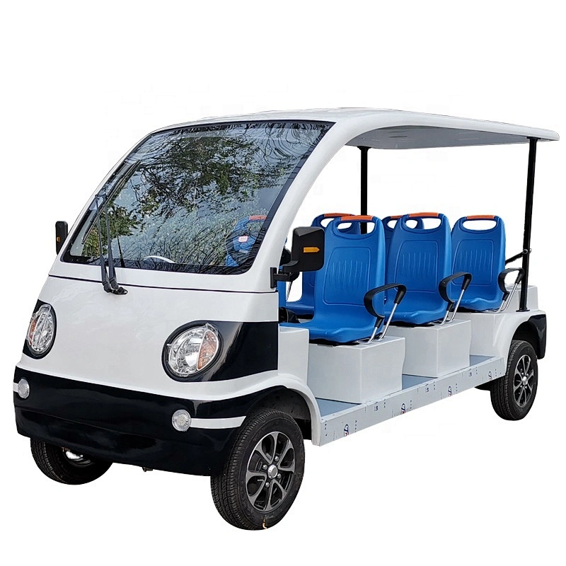 three rows four-wheeler semi closed electric patrol car 6 passenger electric sightseeing bus