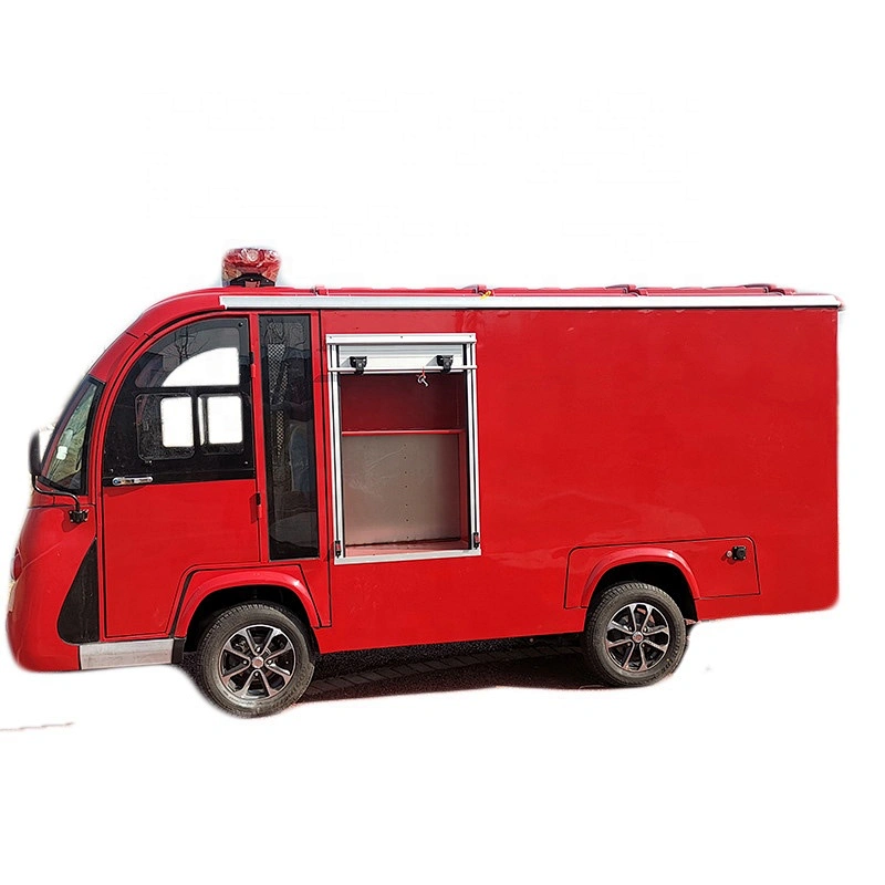 cheap red electric fire truck factory property scenic patrol vehicle four wheel car