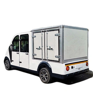 Four-wheel electric van ev four-seat double row with container cargo truck