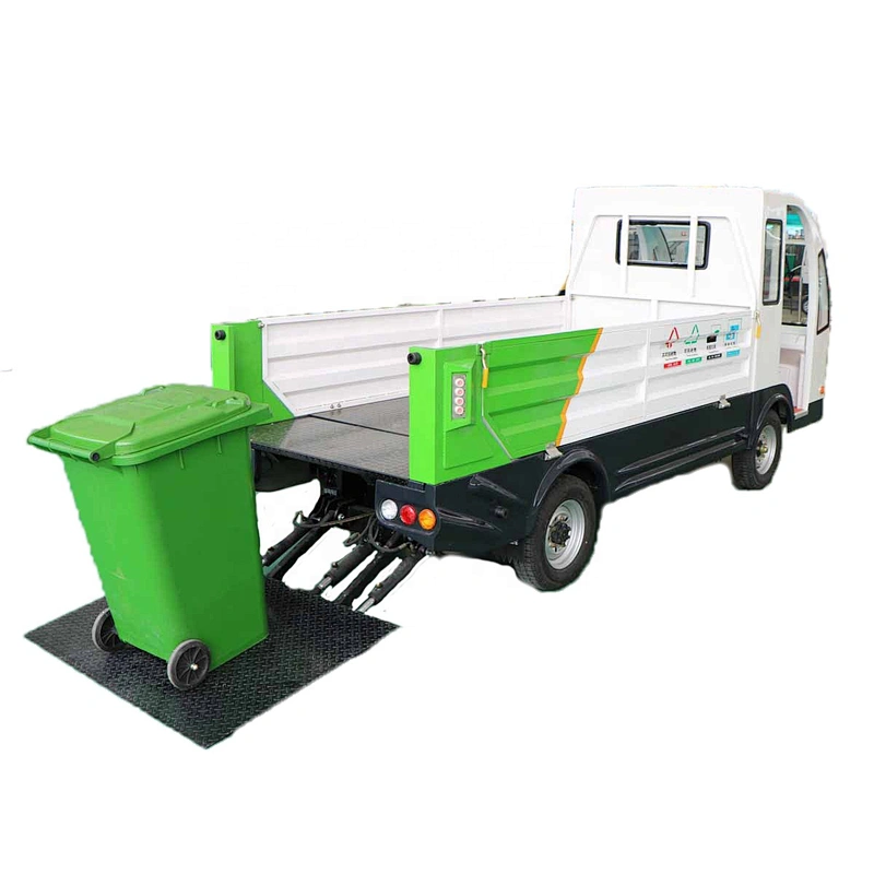 Large capacity Sanitation Vehicles 8 trash cans truck 4 wheel garbage car