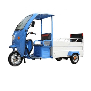 Manufacturers direct electric double barrel sanitation tricycle large capacity cleaning Trishaw gabbage trash truck