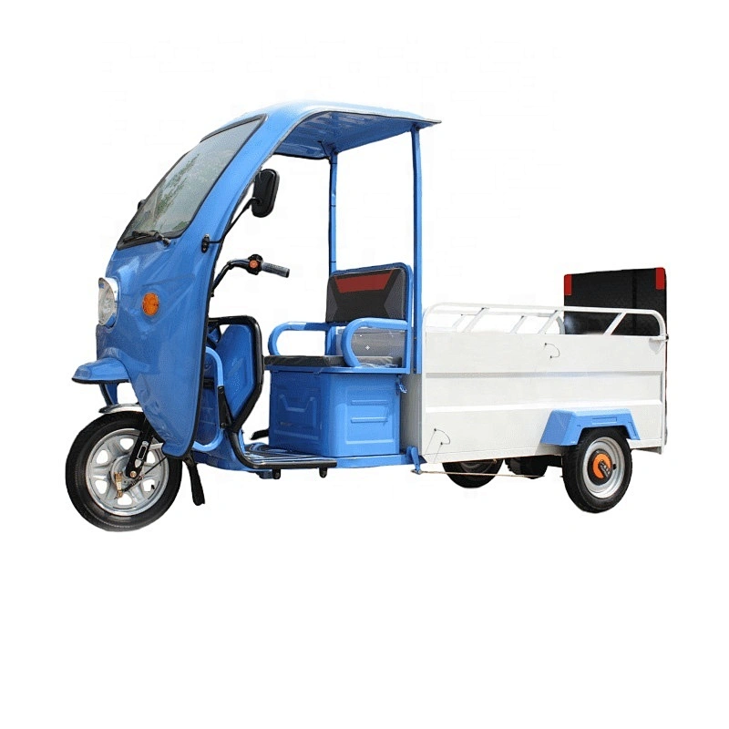 Manufacturers direct electric double barrel sanitation tricycle large capacity cleaning Trishaw gabbage trash truck