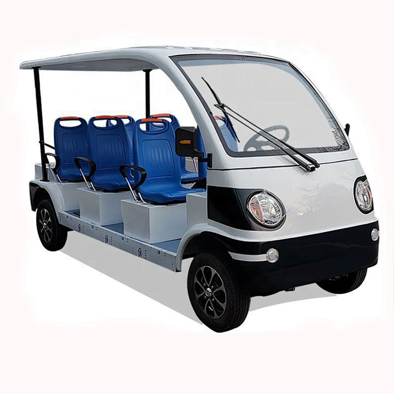 three rows four-wheeler semi closed electric patrol car 6 passenger electric sightseeing bus