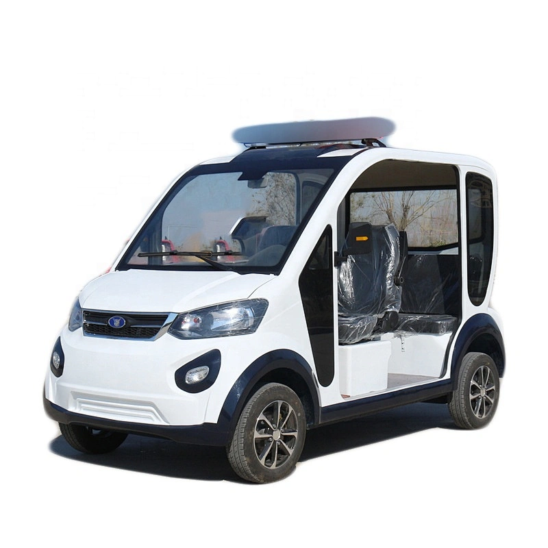 Electric patrol car double row four-wheel five-seat sightseeing car cabin cruiser