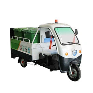 electric tricycle with 4 garbage cans three wheeler semi closed truck