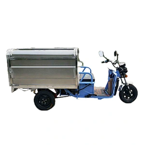 stainless steel road garbage cleaning tricycle 3 wheel motorcycle dump trucks