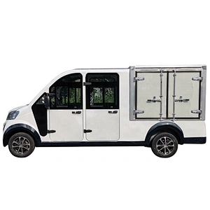 Four-wheel electric van ev four-seat double row with container cargo truck