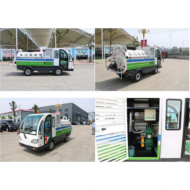 Suction sewage truck electric cleaning bus enclosed four wheeler