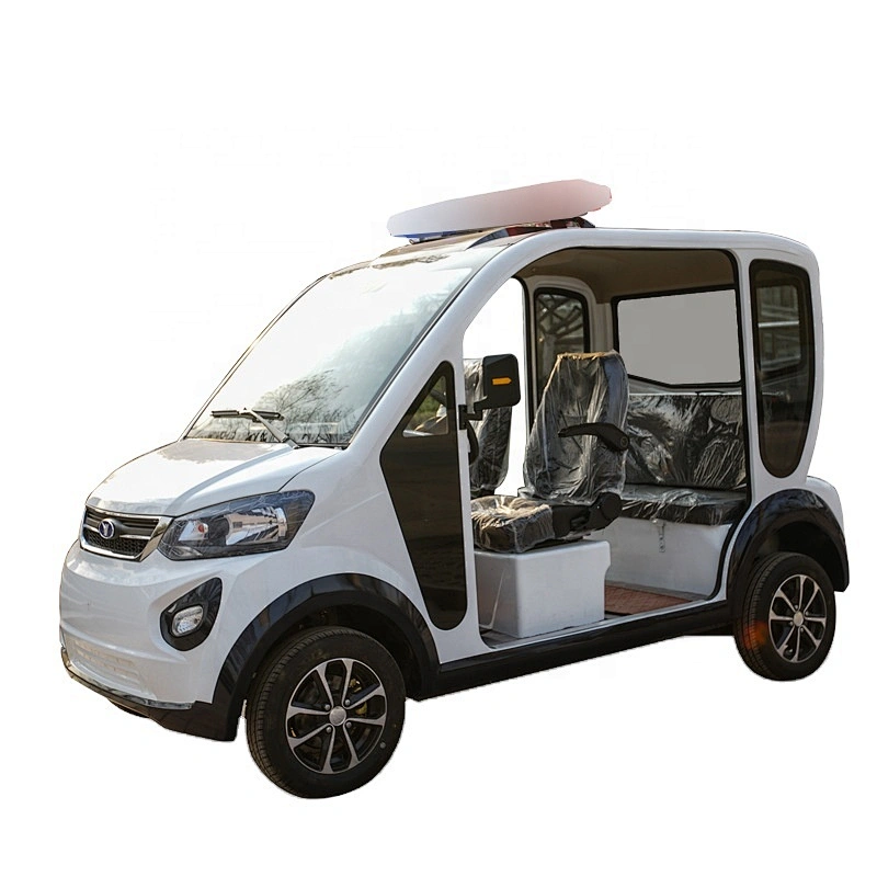 Electric patrol car double row four-wheel five-seat sightseeing car cabin cruiser