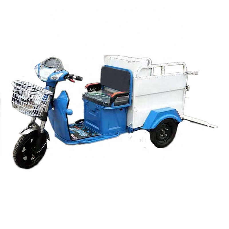 road garbage collector electric three-wheel single bucket cleaning trike china pickup truck