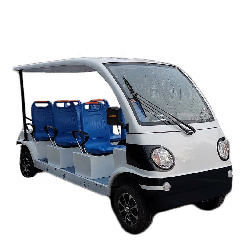 three rows four-wheeler semi closed electric patrol car 6 passenger electric sightseeing bus