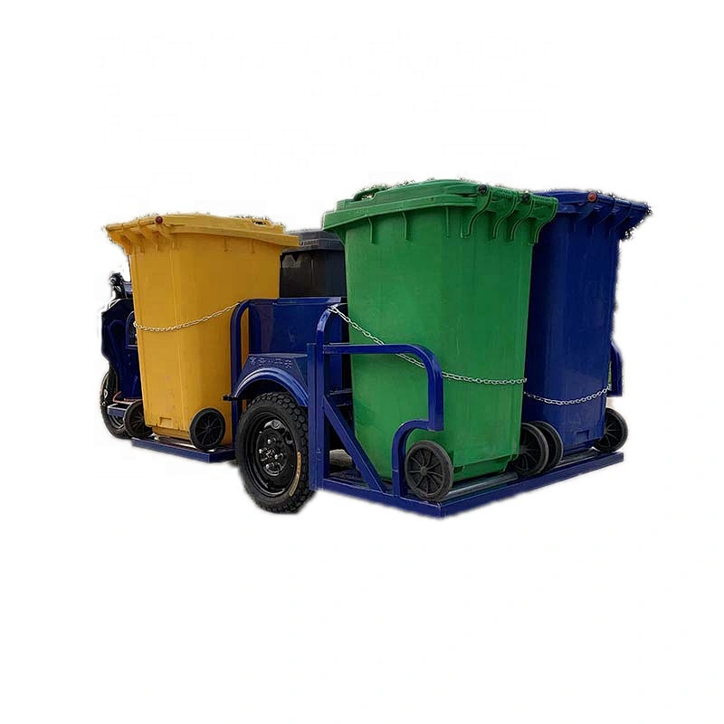 Electric four-bucket garbage truck mini dump truck small cleaning vehicles