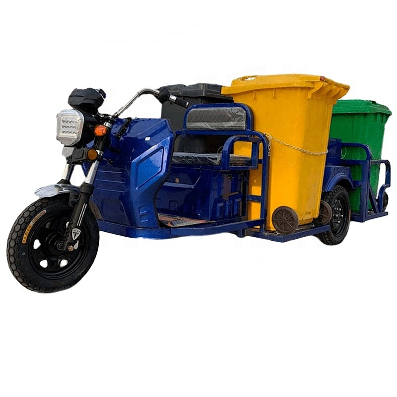 Electric four-bucket garbage truck mini dump truck small cleaning vehicles