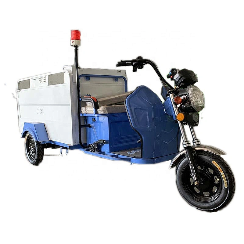 Manufacturers direct electric double barrel sanitation tricycle large capacity cleaning Trishaw gabbage trash truck