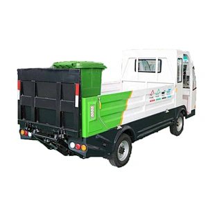 Large capacity Sanitation Vehicles 8 trash cans truck 4 wheel garbage car