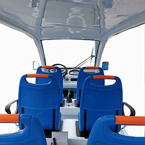 three rows four-wheeler semi closed electric patrol car 6 passenger electric sightseeing bus