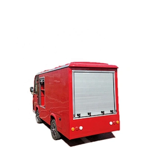 cheap red electric fire truck factory property scenic patrol vehicle four wheel car