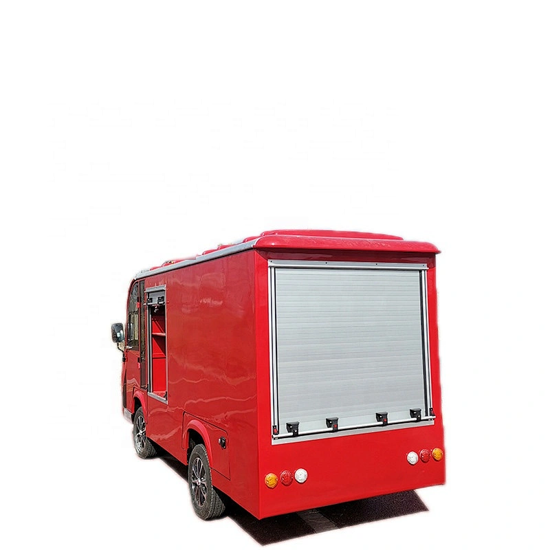 cheap red electric fire truck factory property scenic patrol vehicle four wheel car