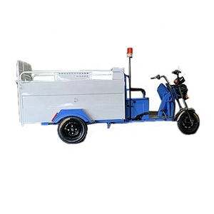 Manufacturers direct electric double barrel sanitation tricycle large capacity cleaning Trishaw gabbage trash truck