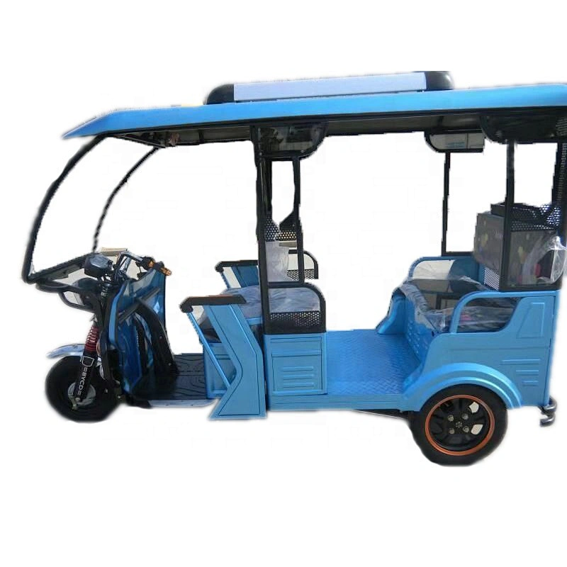 electric tricycle pedicab three Wheel Motorcycle auto Rickshaw semi closed tuktuk