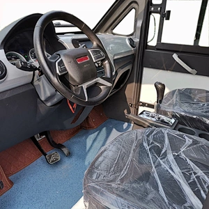 Four-wheel electric van ev four-seat double row with container cargo truck