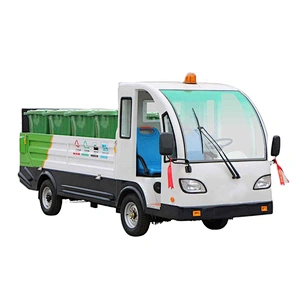 Large capacity Sanitation Vehicles 8 trash cans truck 4 wheel garbage car
