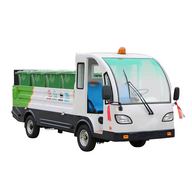 Large capacity Sanitation Vehicles 8 trash cans truck 4 wheel garbage car