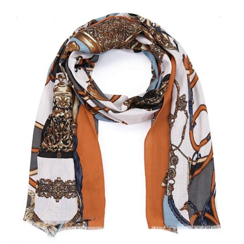 chain print ladies scarf