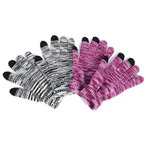 knit man gloves mix touch screen