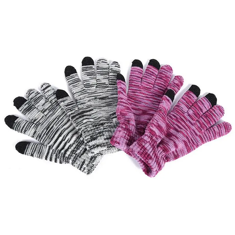 knit man gloves mix touch screen