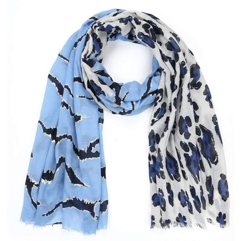 animal flower print scarf