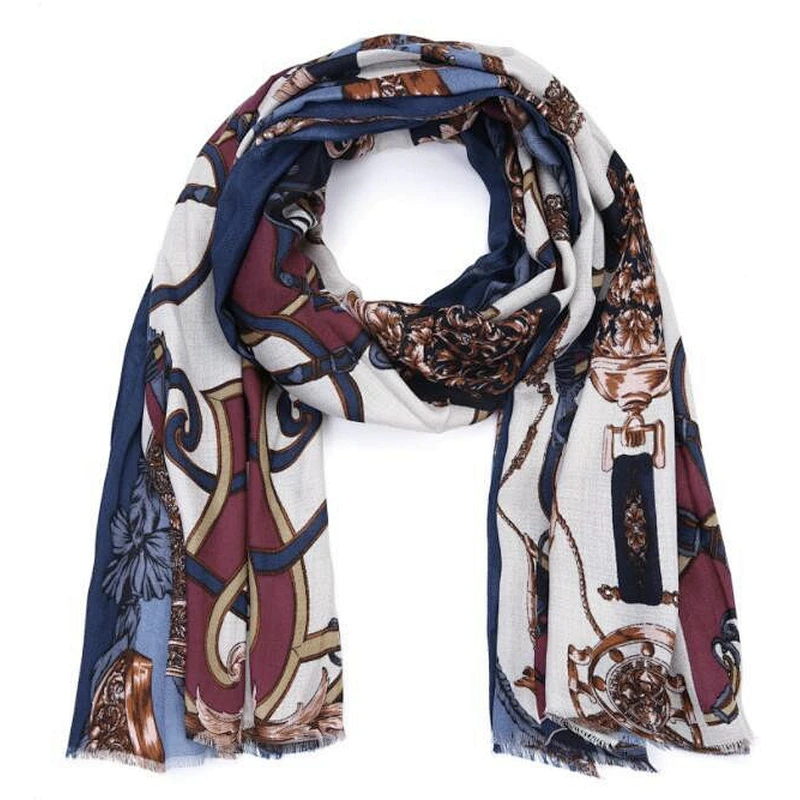 chain print ladies scarf
