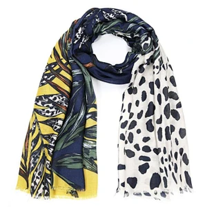 animal flower print scarf