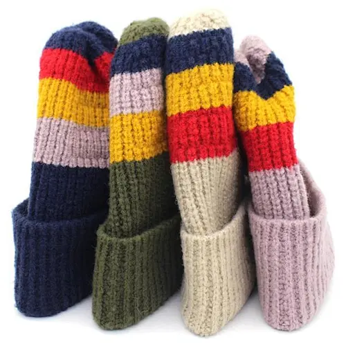 rainbow color beanie