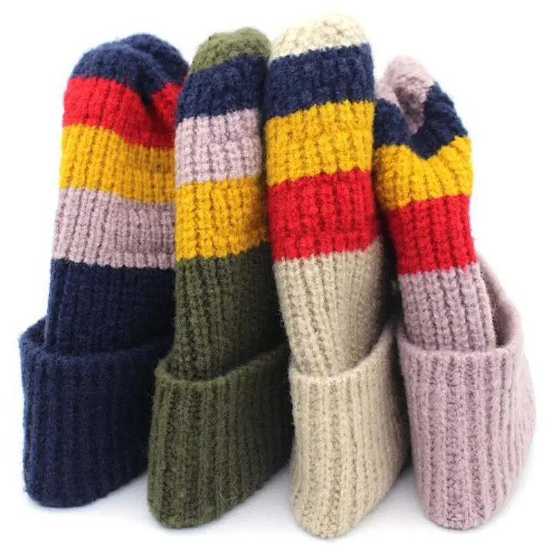 rainbow color beanie