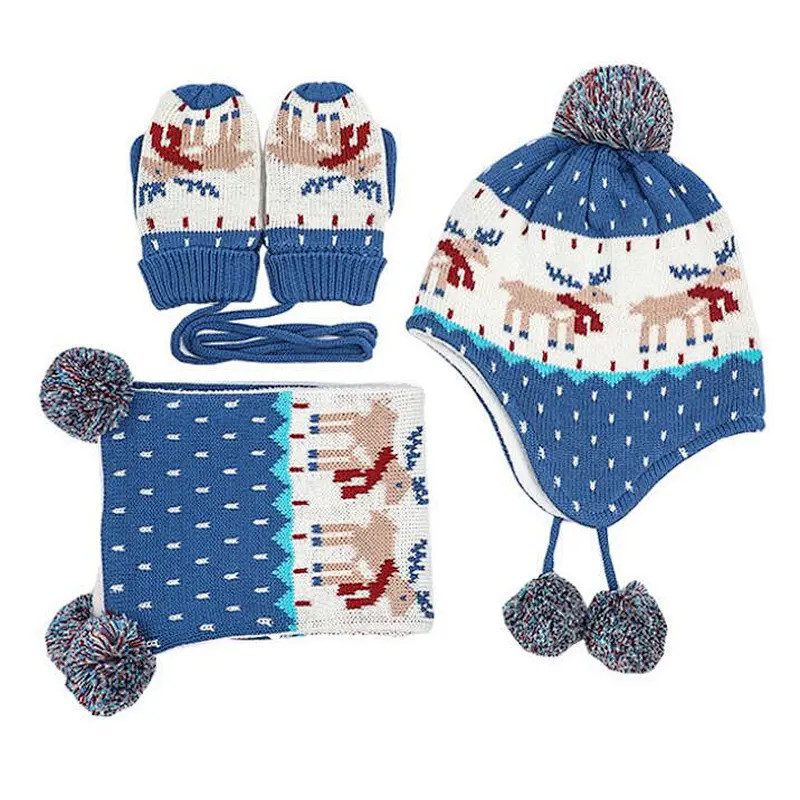 knit kids 3 pk beanie scarf glove