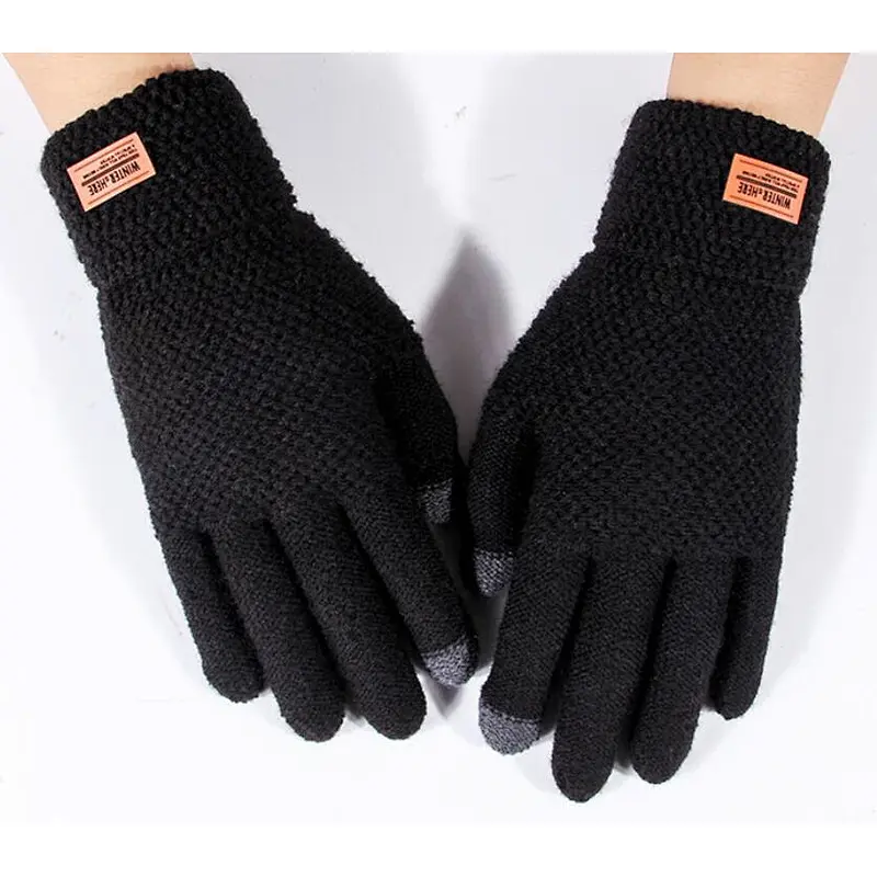 knit man gloves touch screen