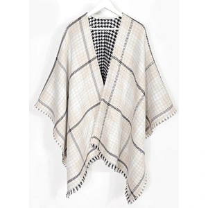 double print ladies poncho