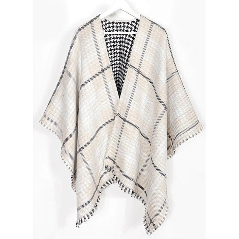 double print ladies poncho