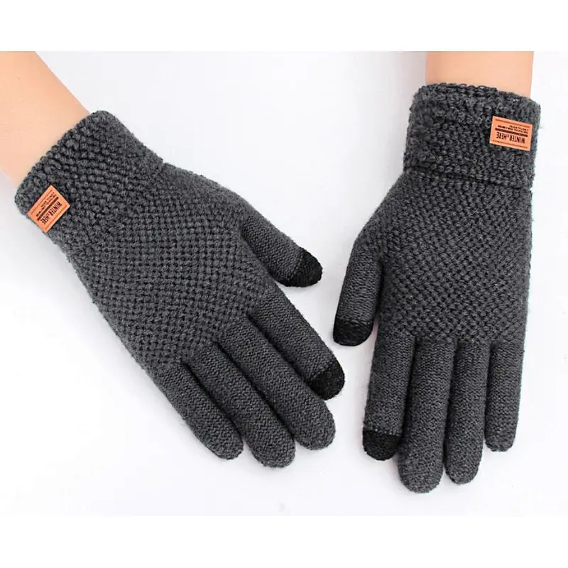 knit man gloves touch screen