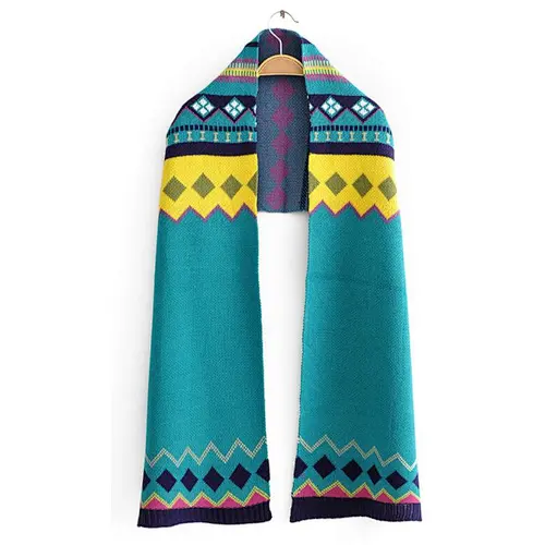 knit scarf jacquard scarf