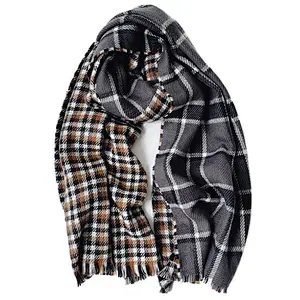 check pattern scarf simple fashion double pattern