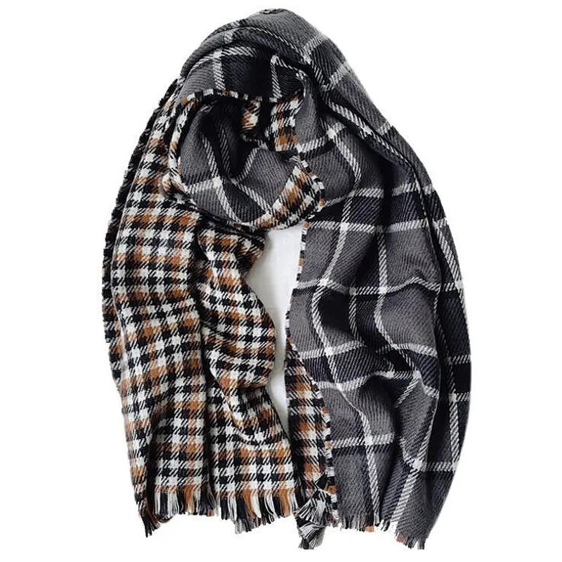 check pattern scarf simple fashion double pattern