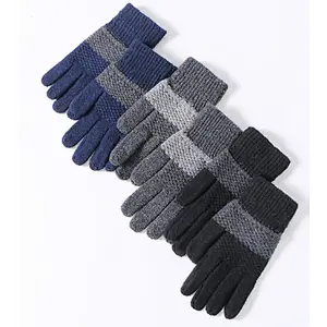 knit man gloves touch screen