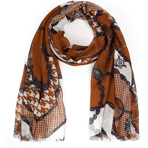 houndstooth chain print ladies scarf